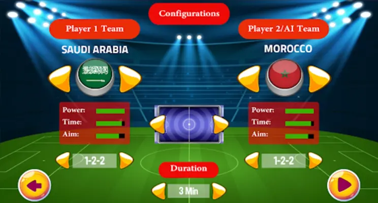 لعبة كرة القدم العالمية android App screenshot 1